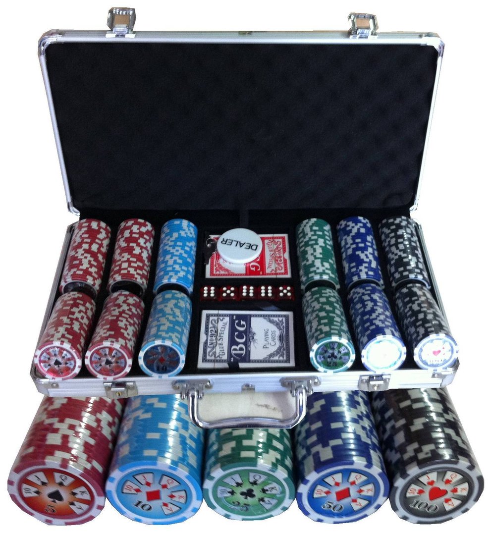 Dealer Button Set 100 Green Royal Flush Spread Fan 11.5 gram Poker Chips 