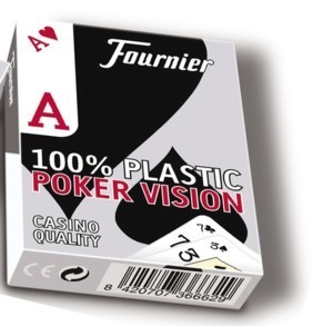 Poker Vision FOURNIER 100 Percent Plastic Peek Index Red/Blue