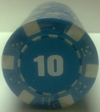 Rolls of 25 Dice Poker Chips value 10