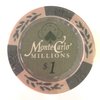 25 Montecarlo Millons Clay Chips value 1$