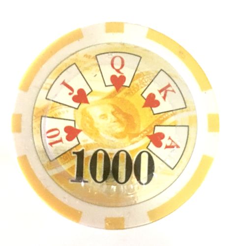 Recharge de 25 Jetons de Poker Royal Straight 1000