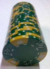 Fichas de Poker Clay CROWN verde