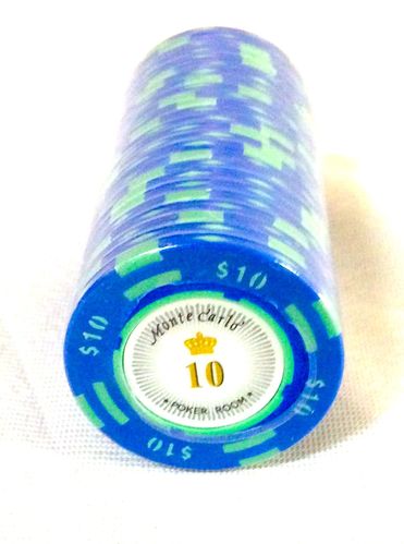 25 Montecarlo Clay Chips value 10