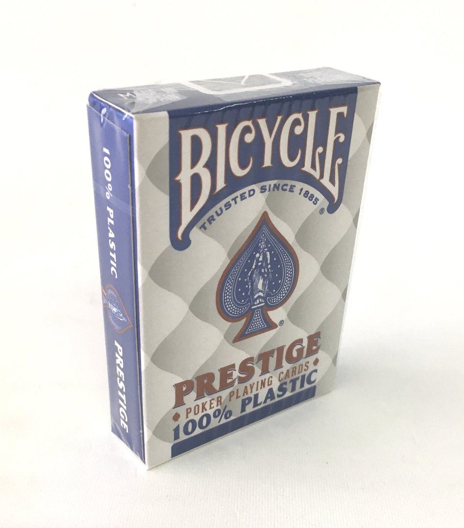 2 mazzI di carte Bicycle Prestige 100% plastica colore Blu-Rosso 
