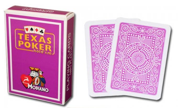 Purple Modiano Texas Poker Playing Cards 100% Plastic w/ Jumbo Index 