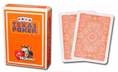 Modiano Texas Poker Cards orange
