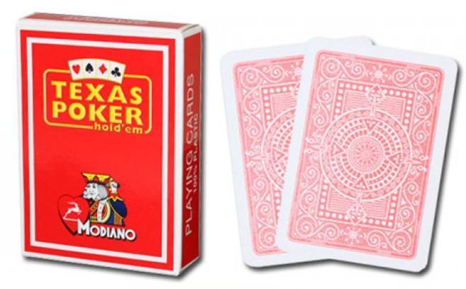 Modiano texas poker juego de cartas 100% de plástico rojo 