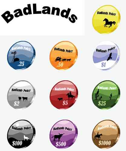 Conjunto 200 Fichas Cerâmica Badlands
