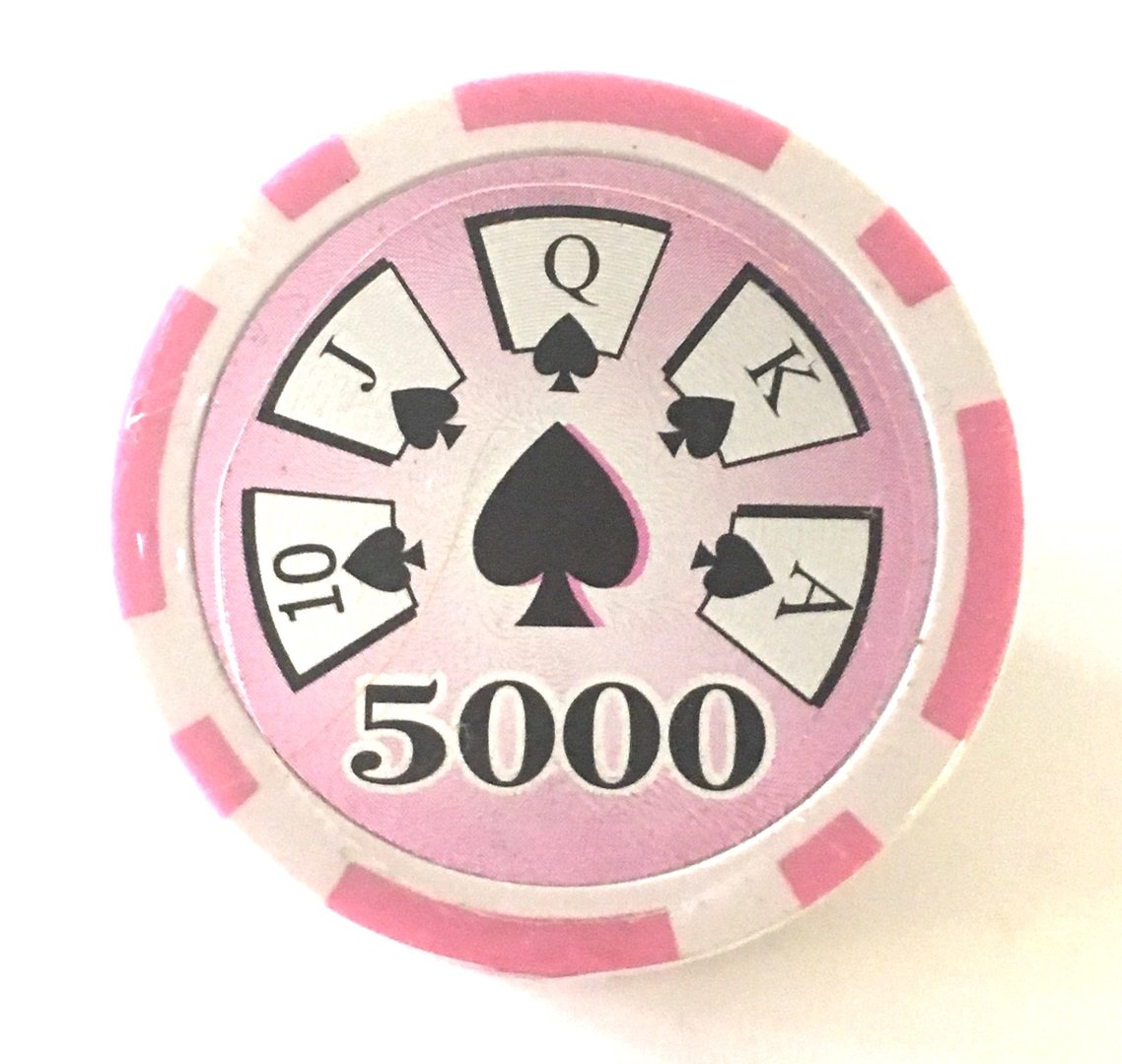 Purple 500 14 gram High Roller laser poker chips roll of 25