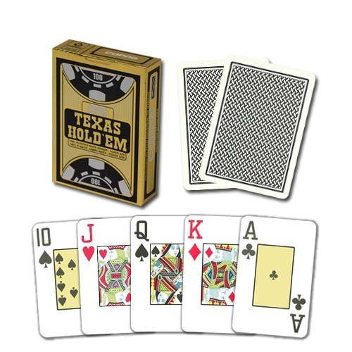 JUMBO INDEX 100% PLASTIC WHITE OR BLACK KING DESIGN POKER PLAYING CARDS