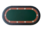 Mesa de Poker Oval plegable  verde reacondicionada
