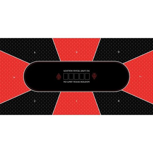 Tapete de Poker flexível rectangular No limit vermelho
