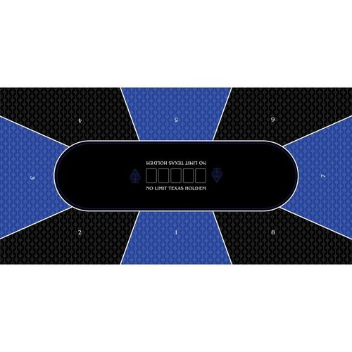 Tapete de Poker flexível rectangular No limit Azul