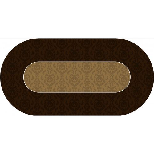 Poker layout rubber grip oval Victorian Brown
