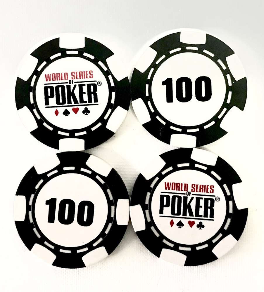 Rouleau de 25 jetons World Series of Poker 14g Wsop chips roll valeurs 1 à 5000 