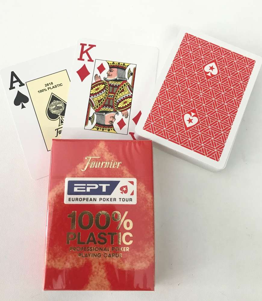 Pokerkarten 100% Plastik 52+2 Joker Cut Card Jumbo Index Pokerdeck Kunststoff 