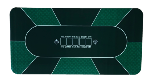 Tapete pôquer verde retangular neopreno