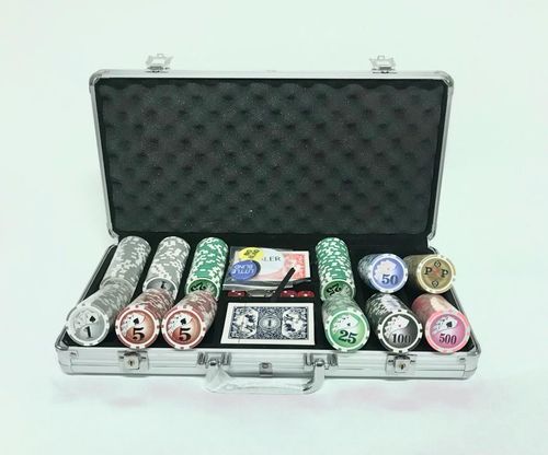 Maletín 300 Fichas poker 5 Cartas